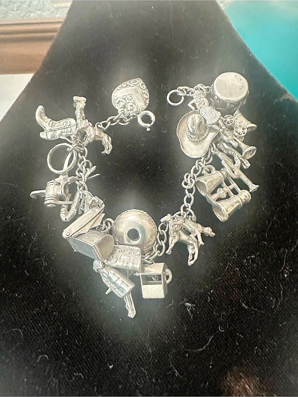Monet Silver-Tone Charm Bracelet